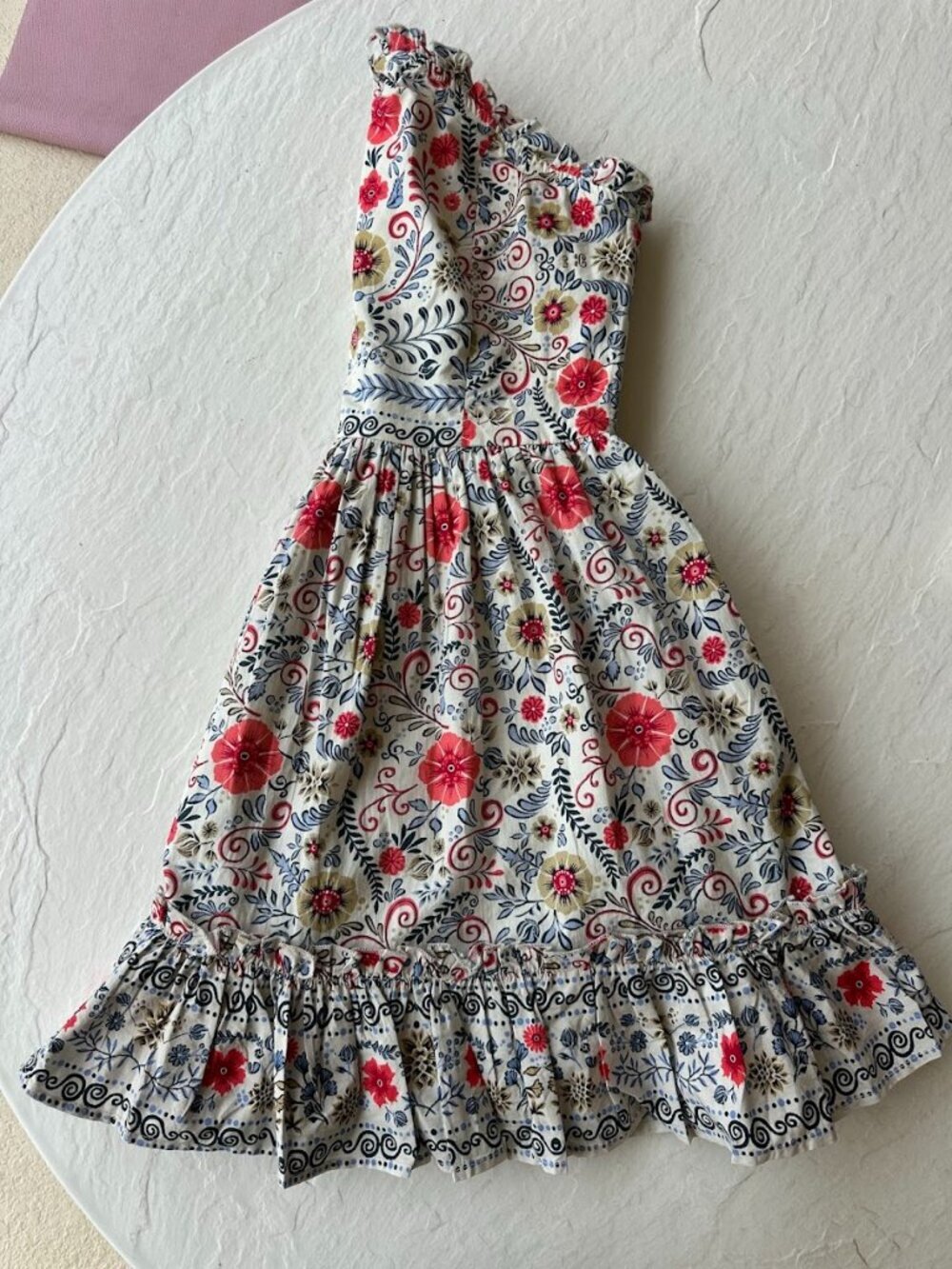 Anthropologie Forever That Girl Strapless Mini Dress L Floral Ruffle Boho - Picture 7 of 14